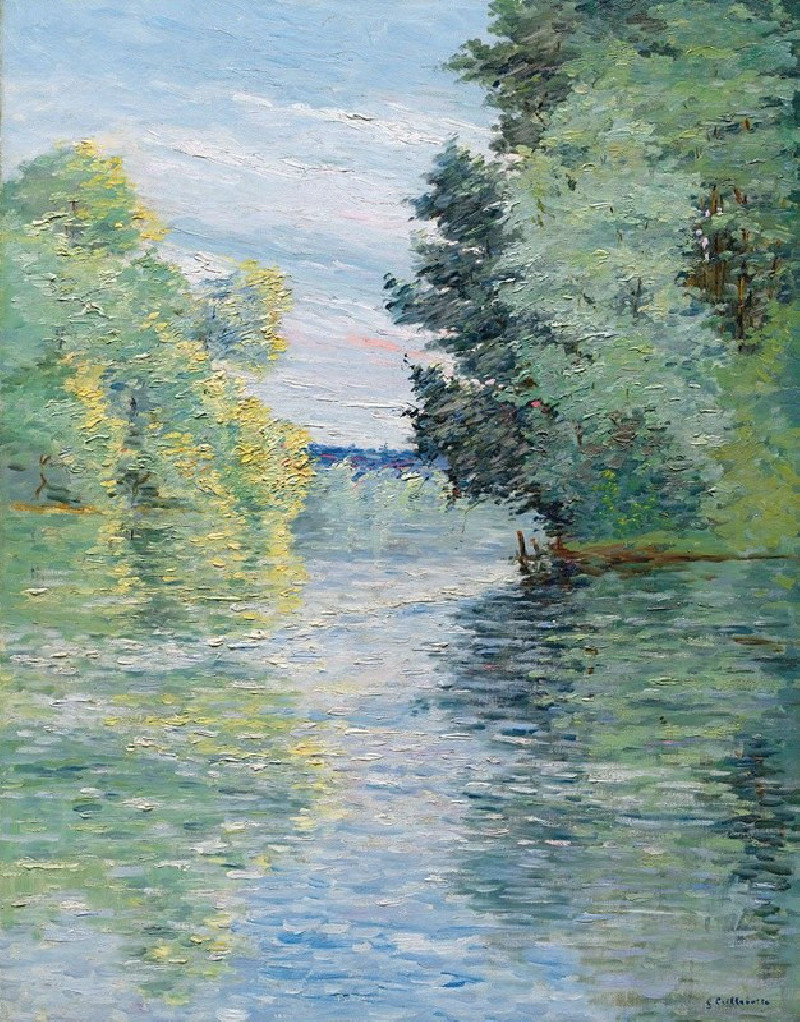 Le Petit bras de la Seine à Argenteuil (1890) reproduction of painting by Gustave Caillebotte. ALL GICLEE PRINTS