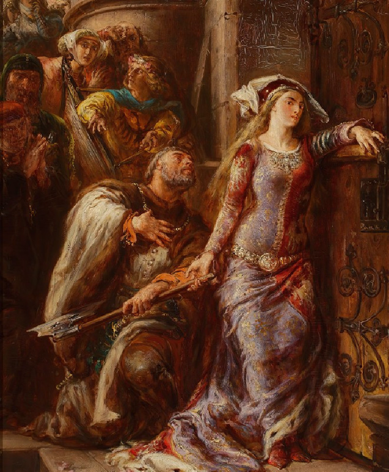 Queen Jadwiga and Dymitr of Goraj (1882) reproduction of painting by Jan Matejko. ALL GICLEE PRINTS