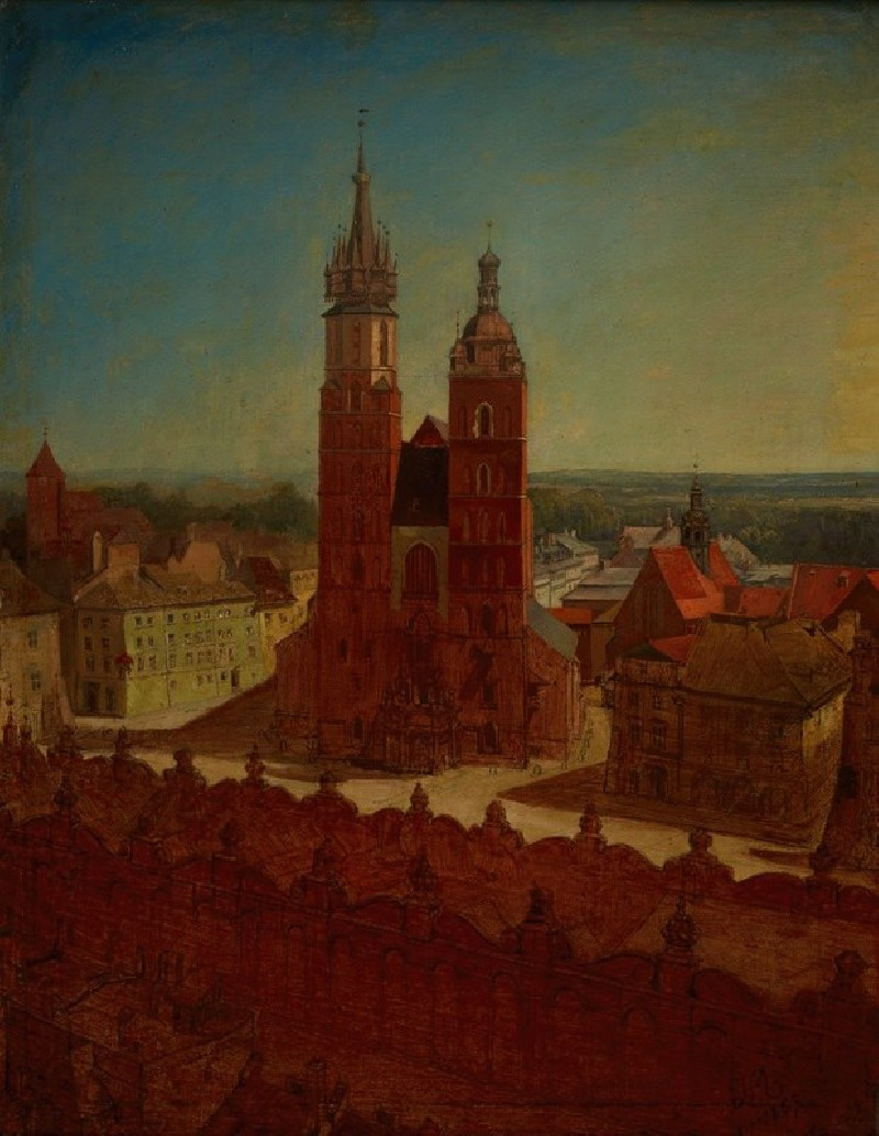 Jan Matejko reprodukcija View from the town hall tower (1857), VISOS REPRODUKCIJOS , paveikslai, reprodukcijos internetu