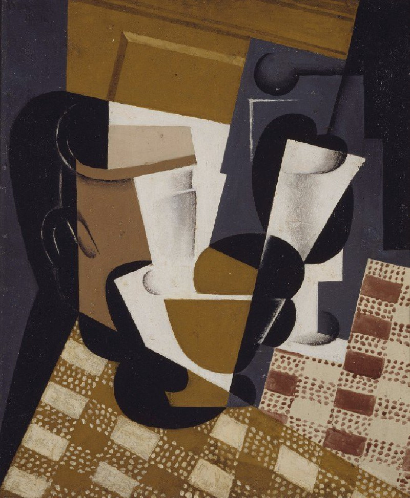 Wine Jug and Glass (1916) reproduction of painting by Juan Gris. ALL GICLEE PRINTS