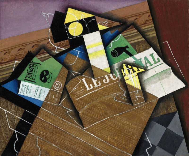 Fantômas (1915) reproduction of painting by Juan Gris. ALL GICLEE PRINTS