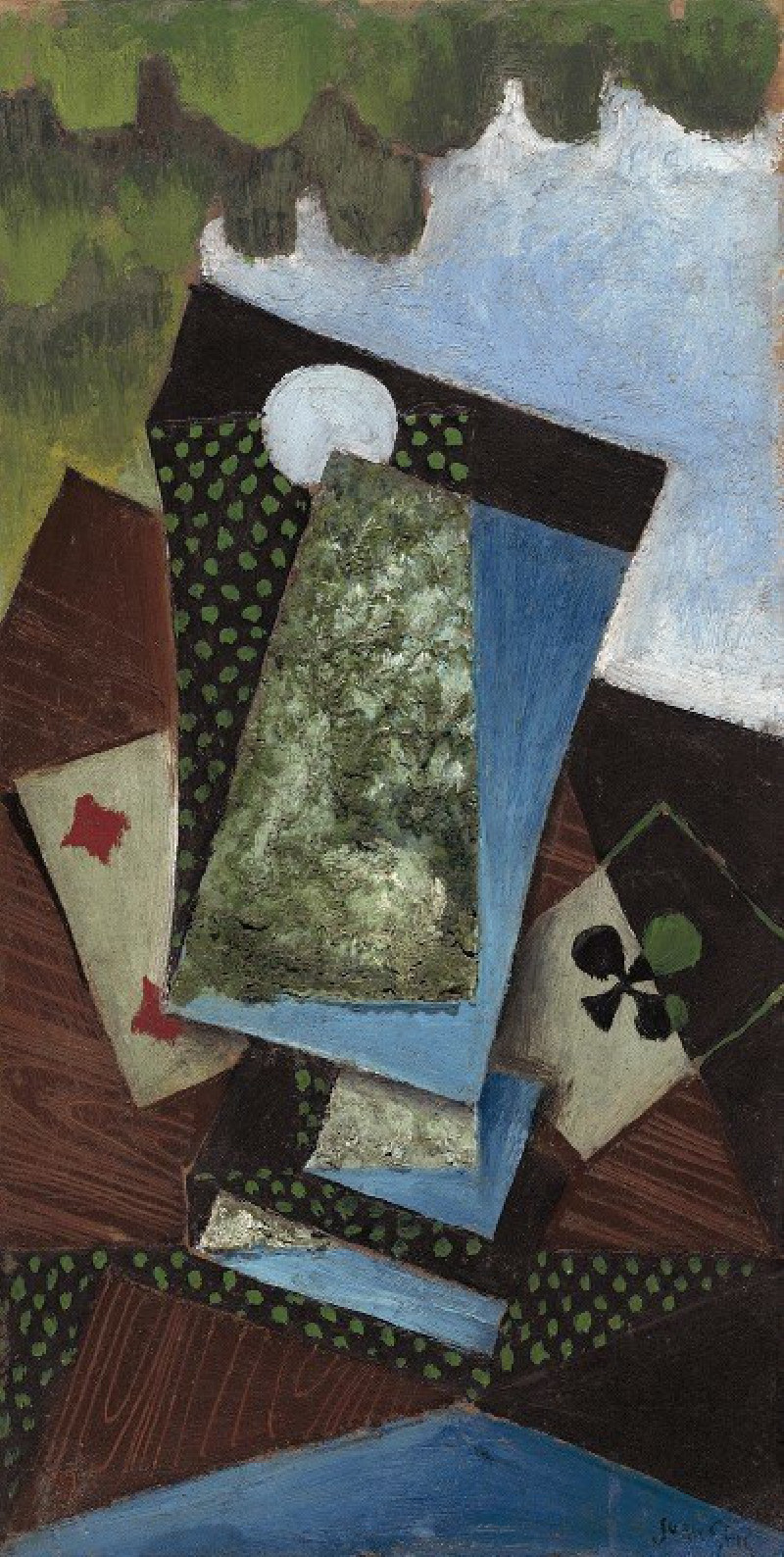 Ace of Clubs and Four of Diamonds (1912) reproduction of painting by Juan Gris. ALL GICLEE PRINTS