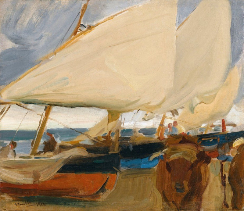 Playa De Valencia (1910) reproduction of painting by Joaquín Sorolla. ALL GICLEE PRINTS