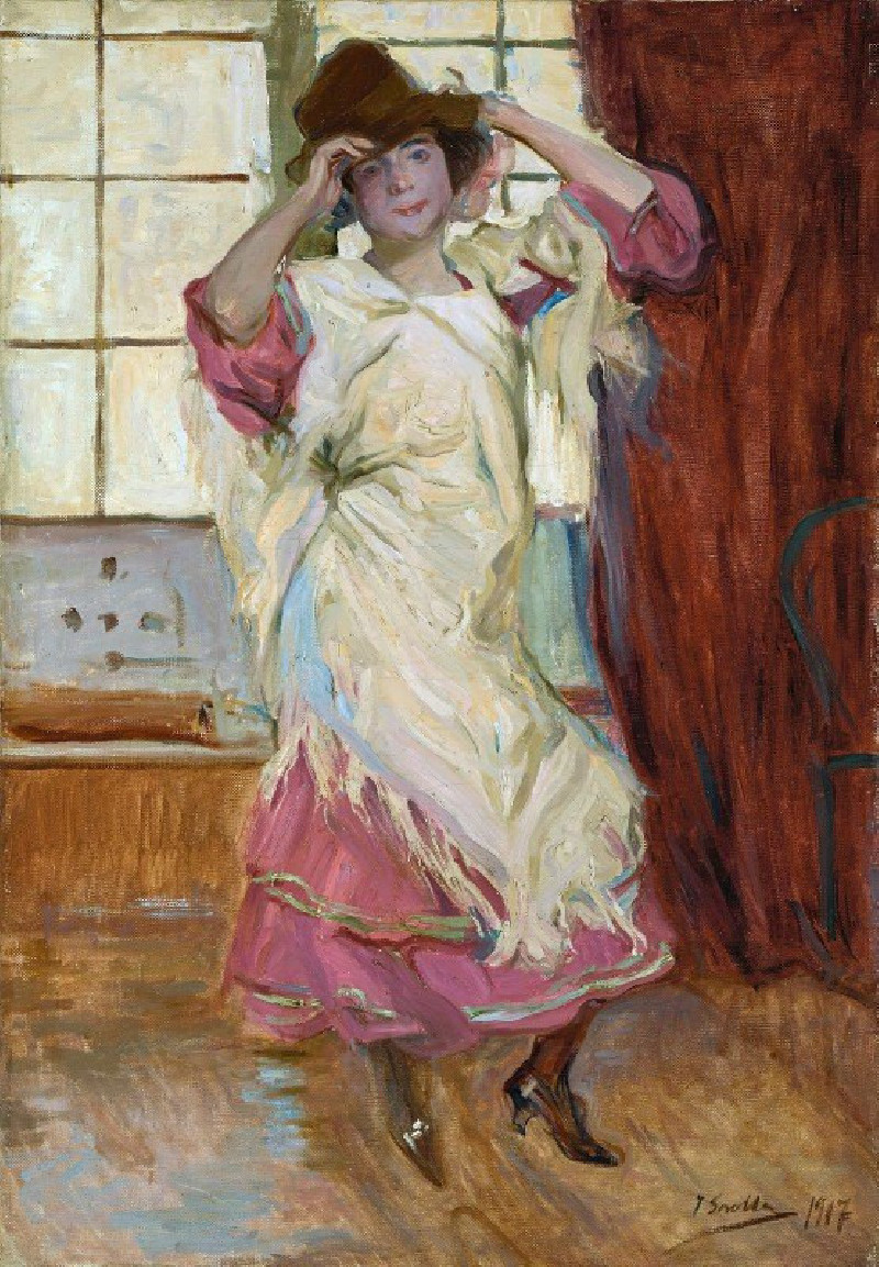 La Bilbainita (1917) reproduction of painting by Joaquín Sorolla. ALL GICLEE PRINTS