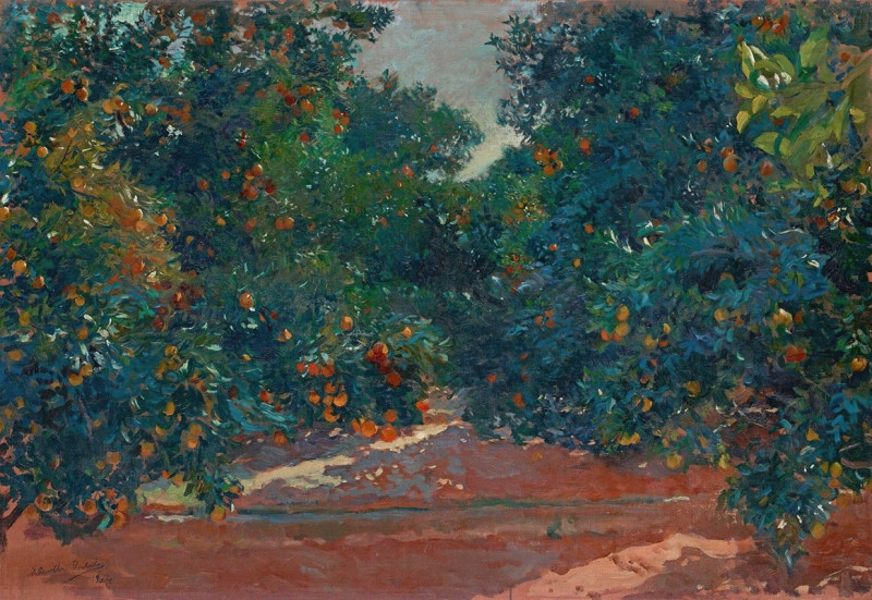 Naranjos De Alcira (Orange Trees In Alcira) (1904) reproduction of painting by Joaquín Sorolla. ALL GICLEE PRINTS