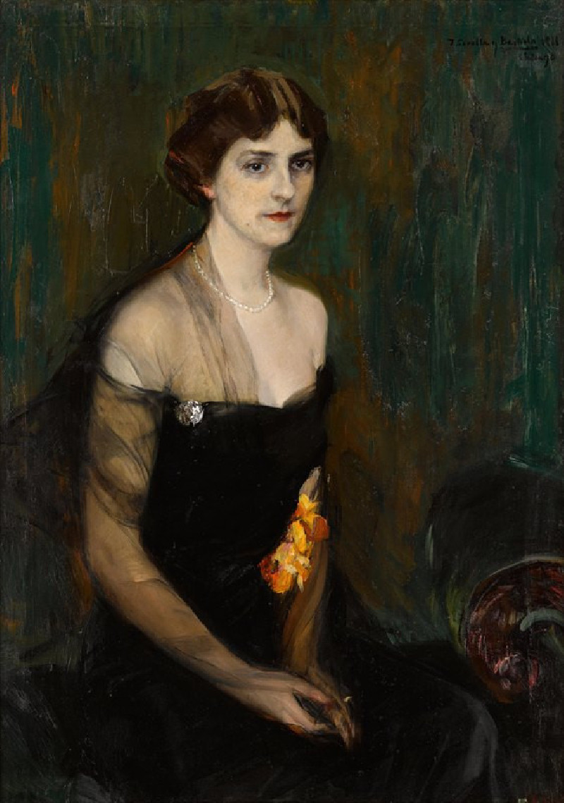 Portrait of Mrs. Orville E. Babcock (1911) reproduction of painting by Joaquín Sorolla. ALL GICLEE PRINTS