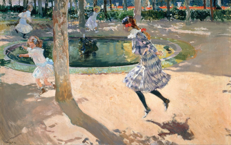 The Skipping Rope (1907) reproduction of painting by Joaquín Sorolla. ALL GICLEE PRINTS