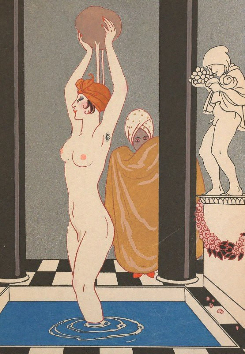 La Vasque (1914) reproduction of painting by George Barbier. ALL GICLEE PRINTS