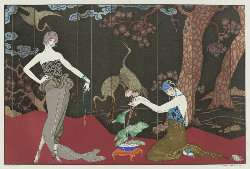 George Barbier reprodukcija Le Goût des Laques (1920), VISOS REPRODUKCIJOS , paveikslai, reprodukcijos internetu