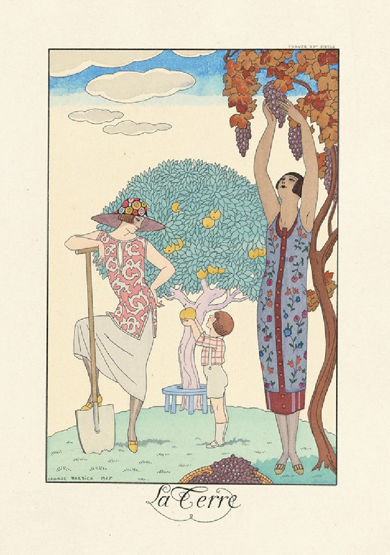 La Terre (Earth) (1922–1926) reproduction of painting by George Barbier. ALL GICLEE PRINTS