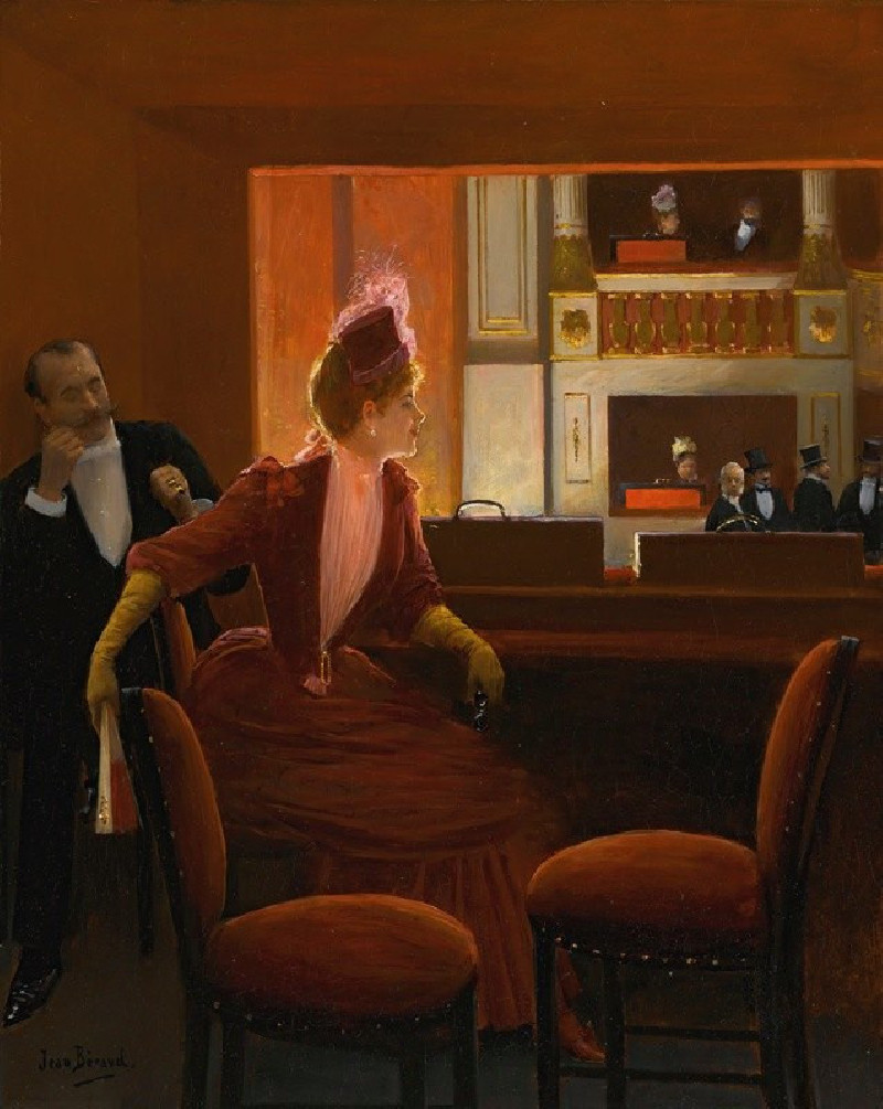 La Loge reproduction of painting by Jean Béraud. ALL GICLEE PRINTS