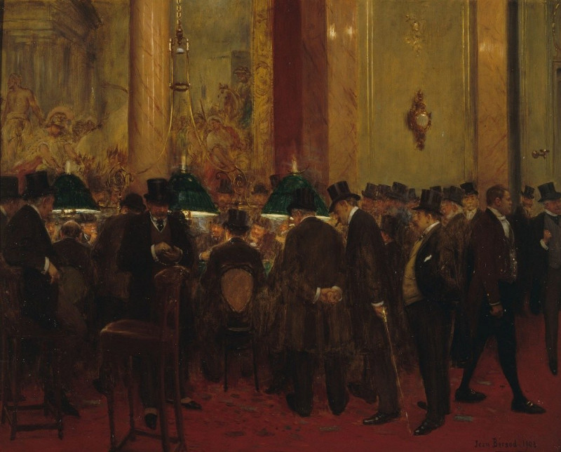 Au cercle (1908) reproduction of painting by Jean Béraud. ALL GICLEE PRINTS