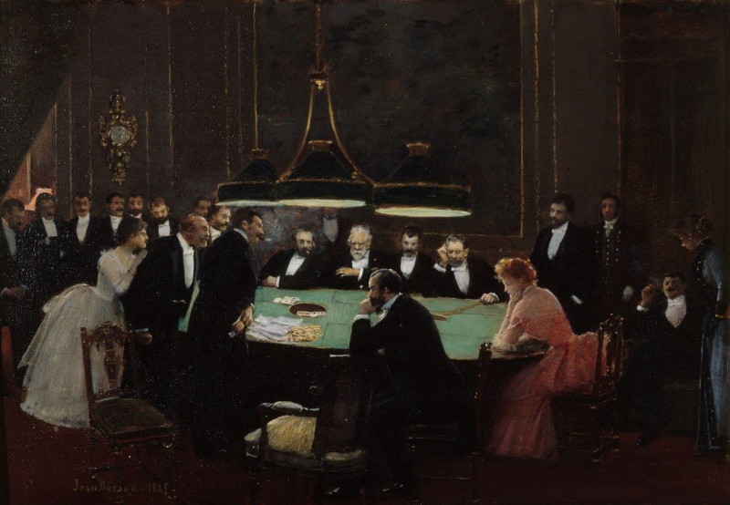 La salle de jeu (1889) reproduction of painting by Jean Béraud. ALL GICLEE PRINTS