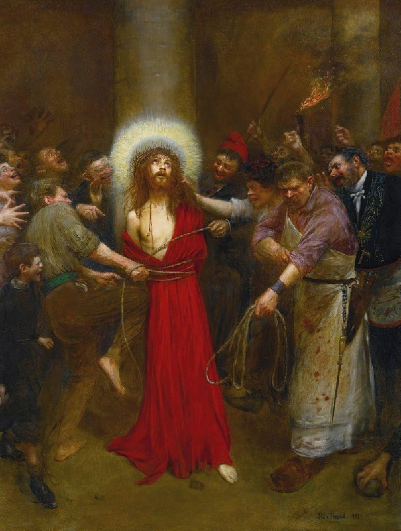 Christ Lié À La Colonne (1901) reproduction of painting by Jean Béraud. ALL GICLEE PRINTS