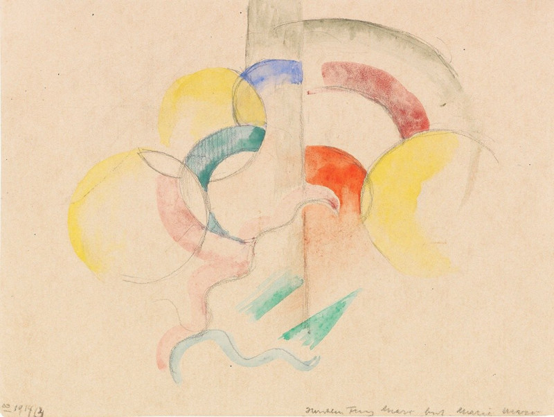 Abstraktes Aquarell I (1913-14) reproduction of painting by Franz Marc. ALL GICLEE PRINTS