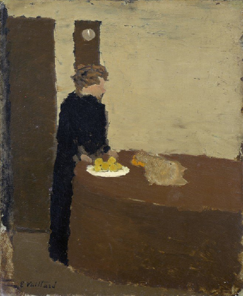 Woman in Black (c. 1891) reproduction of painting by Édouard Vuillard. ALL GICLEE PRINTS