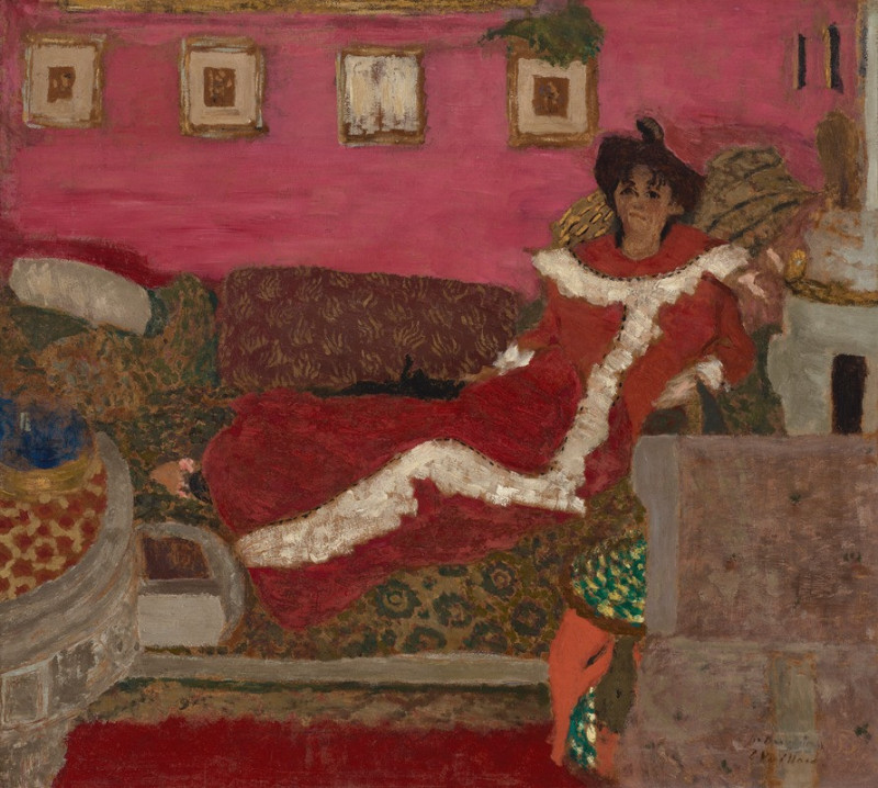 Édouard Vuillard reprodukcija Portrait de Madame Delierre, dit Symphonie en rouge (circa 1901), VISOS REPRODUKCIJOS , paveiks...