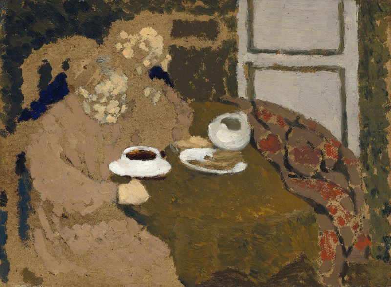 Two Women Drinking Coffee (c. 1893) reproduction of painting by Édouard Vuillard. ALL GICLEE PRINTS