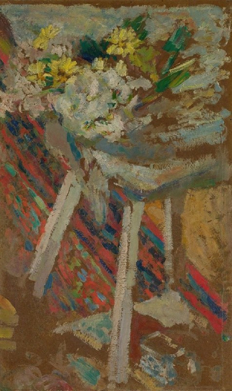 Flowers On A Stool (circa 1903-1904) reproduction of painting by Édouard Vuillard. ALL GICLEE PRINTS