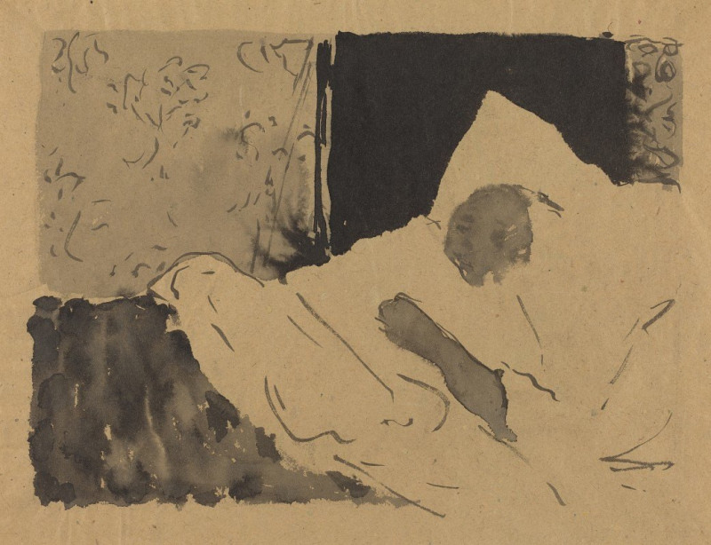 Madame V. Sleeping (c. 1892) reproduction of painting by Édouard Vuillard. ALL GICLEE PRINTS