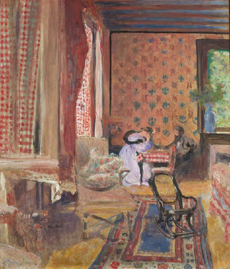 At the Board Game (1902) reproduction of painting by Édouard Vuillard. ALL GICLEE PRINTS