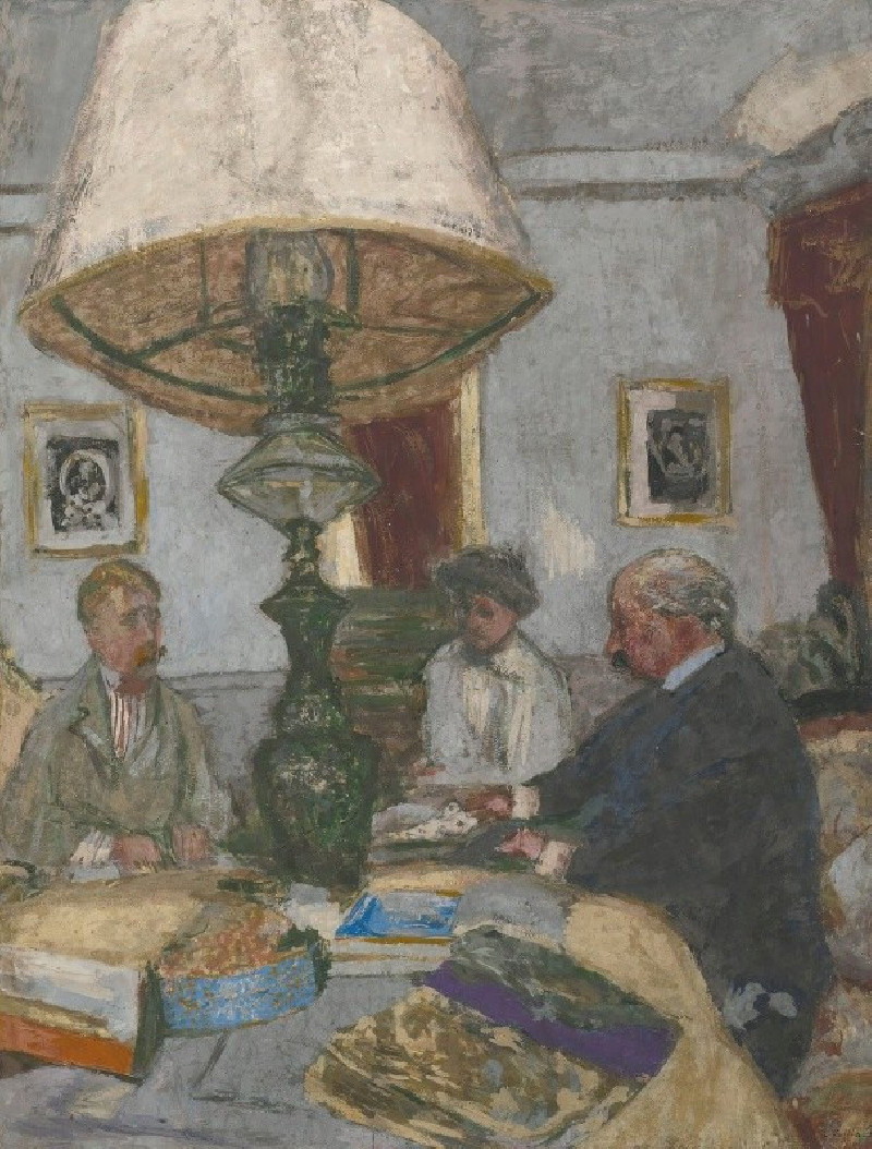 Sous La Grande Lampe À Saint-Jacut (1909) reproduction of painting by Édouard Vuillard. ALL GICLEE PRINTS