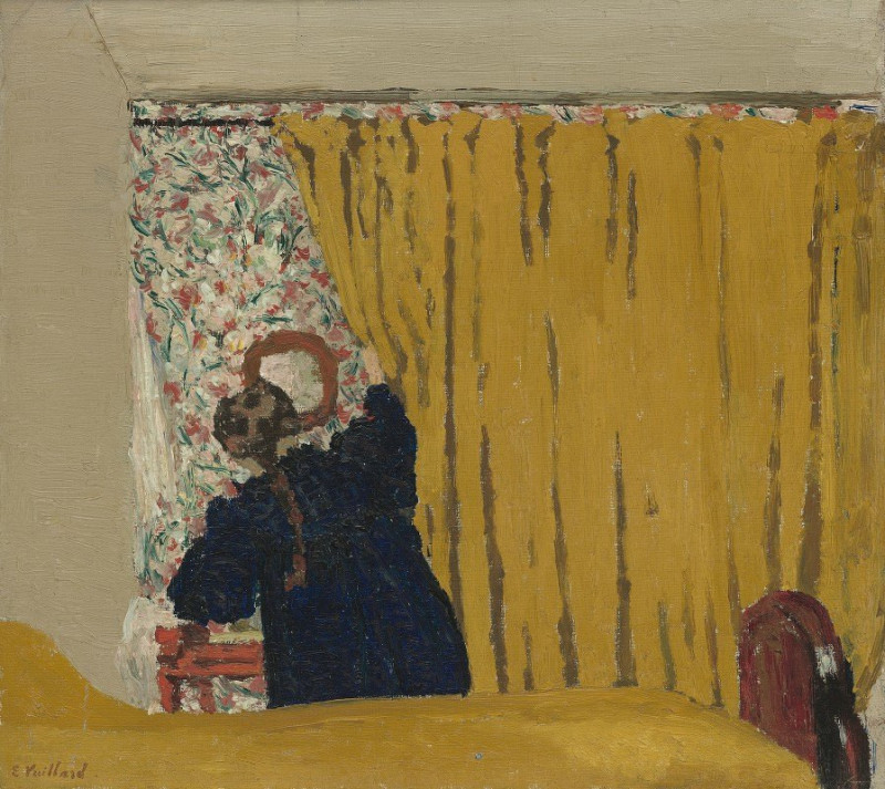 The Yellow Curtain (c. 1893) reproduction of painting by Édouard Vuillard. ALL GICLEE PRINTS