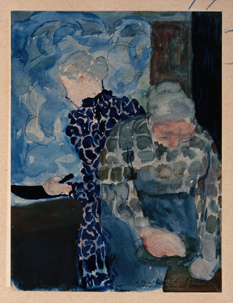 Deux Femmes dans Interieur (1892) reproduction of painting by Édouard Vuillard. ALL GICLEE PRINTS