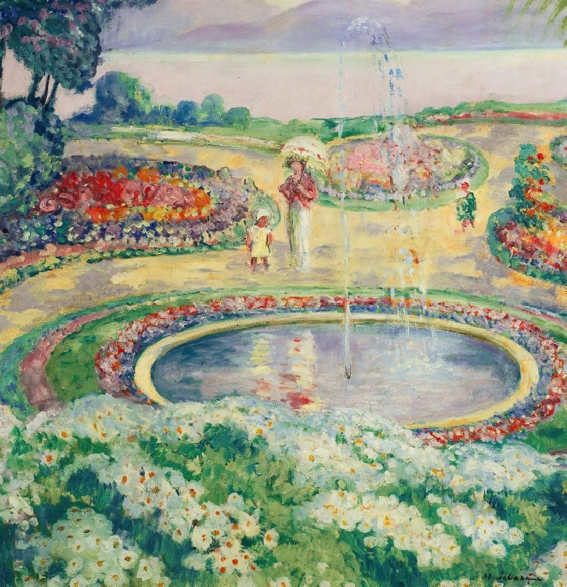 Le Jardin Fleuri (1914-15) reproduction of painting by Henri Lebasque. ALL GICLEE PRINTS