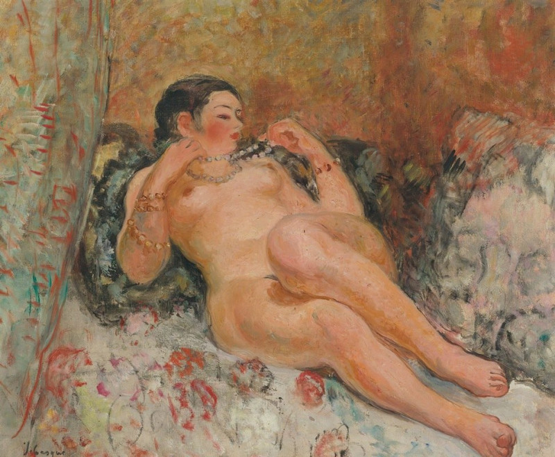 Nu Allongée reproduction of painting by Henri Lebasque. ALL GICLEE PRINTS