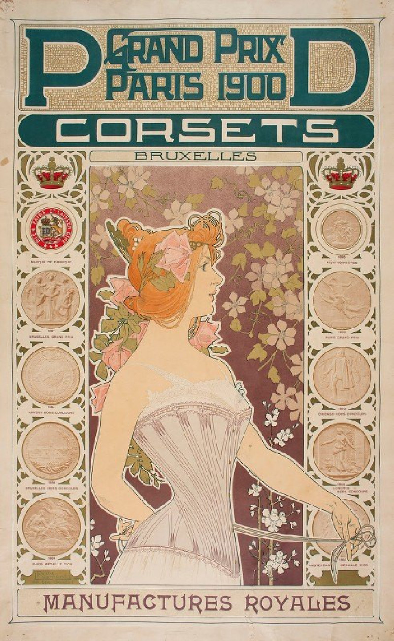 Henri Privat-Livemont reprodukcija Pd Corsets (1900), VISOS REPRODUKCIJOS , paveikslai, reprodukcijos internetu