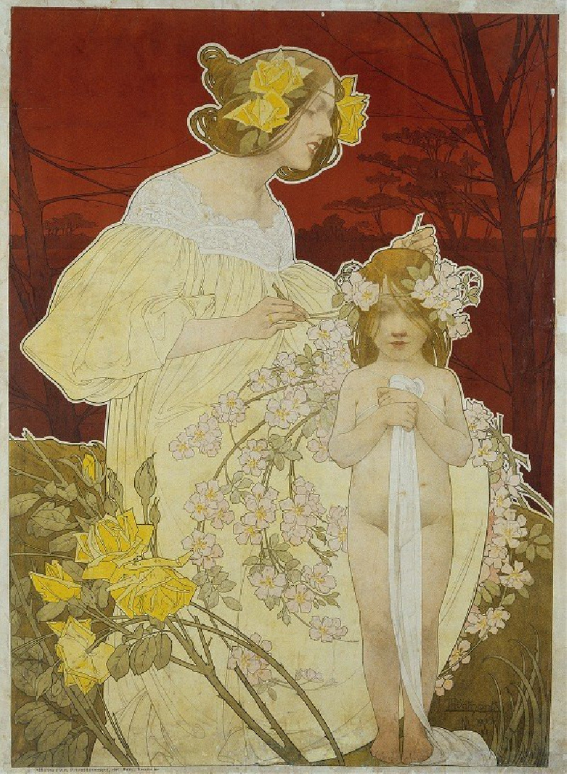 Palais de la Femme. Exposition de 1900 (1900) reproduction of painting by Henri Privat-Livemont. ALL GICLEE PRINTS