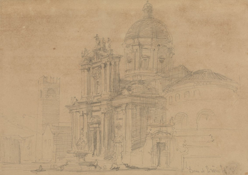 David Roberts reprodukcija The Duomo at Brescia (1851), VISOS REPRODUKCIJOS , paveikslai, reprodukcijos internetu