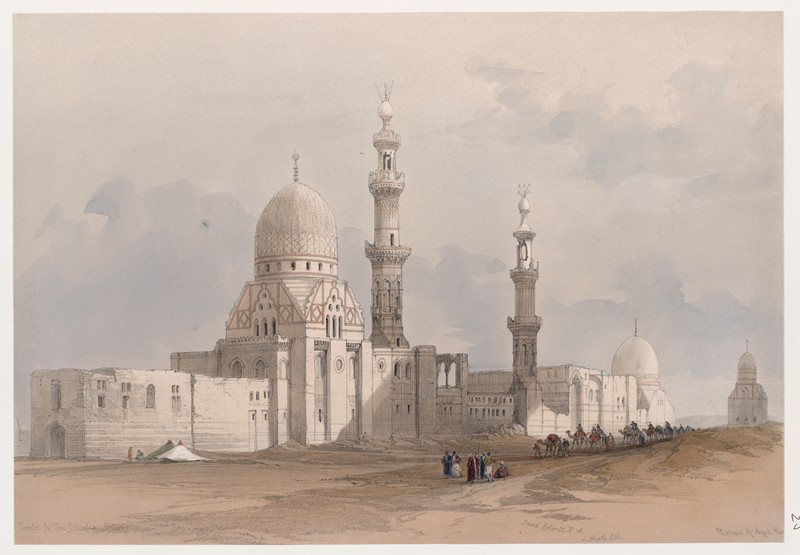 David Roberts reprodukcija Tombs of the Caliphs, Cairo. Mosque of Ayed Bey. (1846-1849), VISOS REPRODUKCIJOS , paveikslai, re...