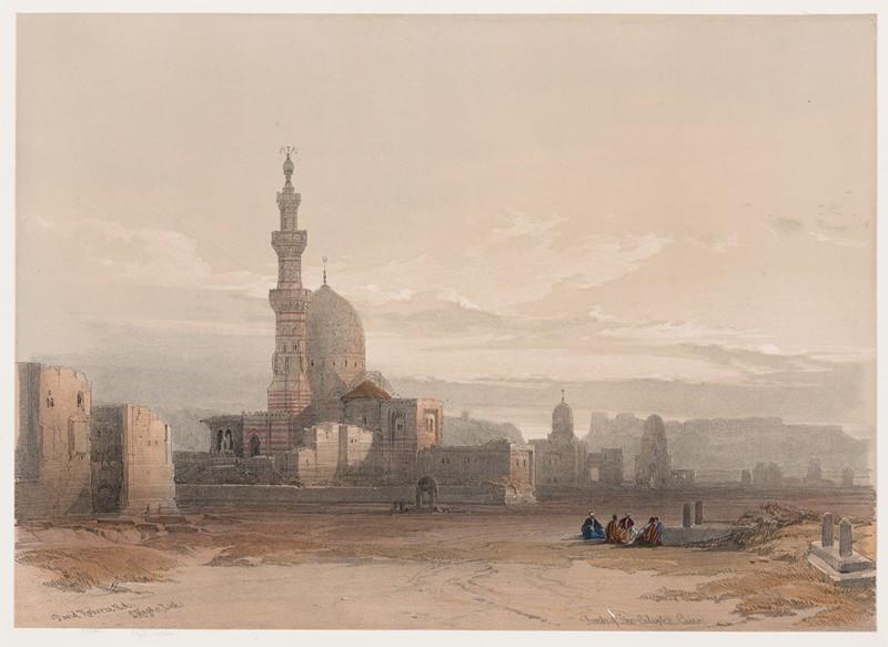 Tombs of the caliphs, Cairo. (1846-1849) reproduction of painting by David Roberts. ALL GICLEE PRINTS