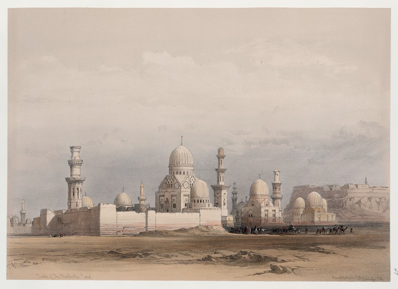 Tombs of the Memlooks [Mamelukes], Cairo. (1846-1849) reproduction of painting by David Roberts. ALL GICLEE PRINTS