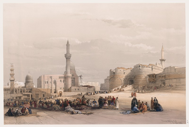 The entrance to the Citadel of Cairo. (1846-1849) reproduction of painting by David Roberts. ALL GICLEE PRINTS