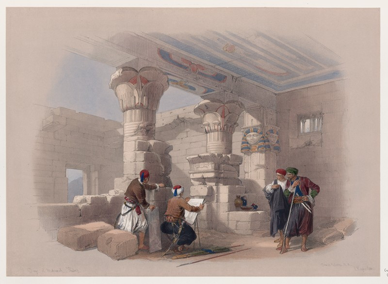 David Roberts reprodukcija Dayr el Medeeneh [Dayr al-Madînah], Thebes. (1846-1849), VISOS REPRODUKCIJOS , paveikslai, reprodu...