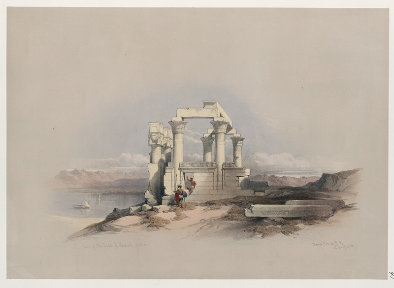 Ruins of the Temple of Kardeseh [Qirtâsî], Nubia. (1846-1849) reproduction of painting by David Roberts. ALL GICLEE PRINTS