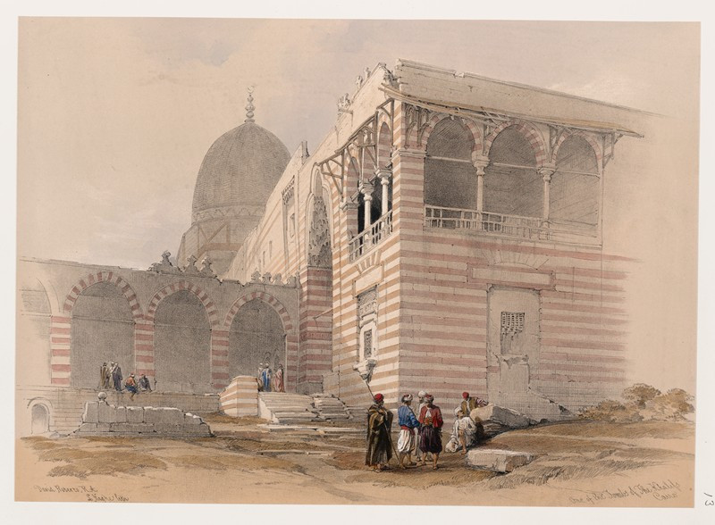 One of the tombs of the caliphs, Cairo. (1846-1849) reproduction of painting by David Roberts. ALL GICLEE PRINTS