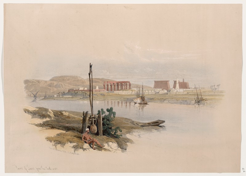 Ruins of Luxor, from the south-west. (1846-1849) reproduction of painting by David Roberts. ALL GICLEE PRINTS