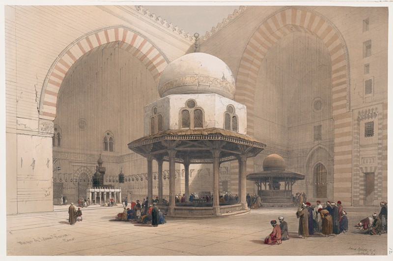 Mosque of Sultan Hassan, Cairo. (1846-1849) reproduction of painting by David Roberts. ALL GICLEE PRINTS