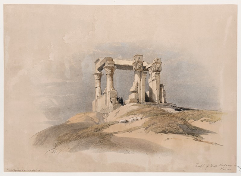 David Roberts reprodukcija Temple of Wady Kardassy [Qirtâsî] in Nubia. (1846-1849), VISOS REPRODUKCIJOS , paveikslai, reprodu...