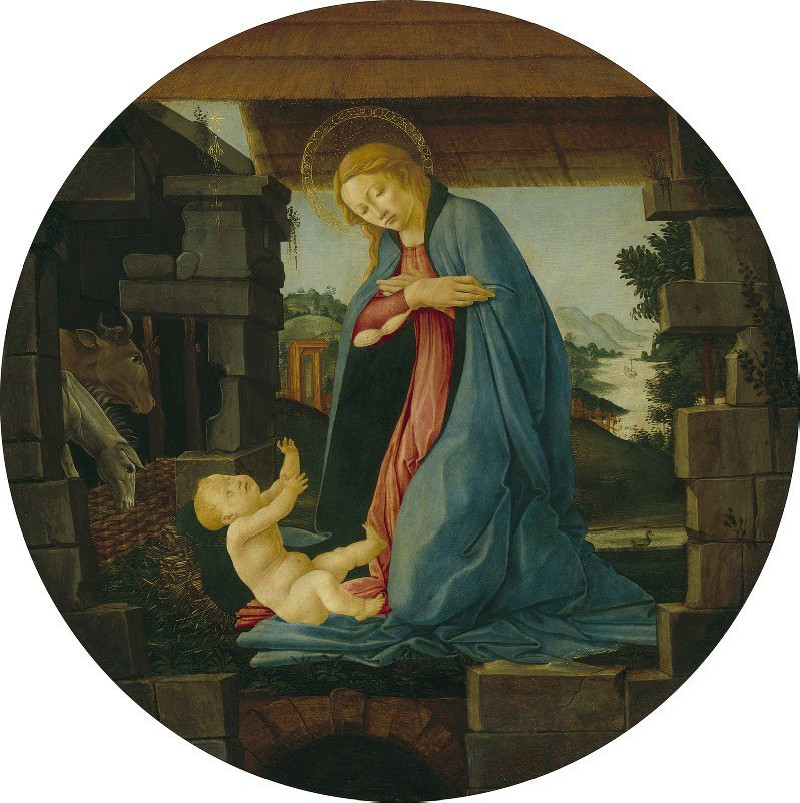 The Virgin Adoring the Child (1480-1490) reproduction of painting by Sandro Botticelli. ALL GICLEE PRINTS