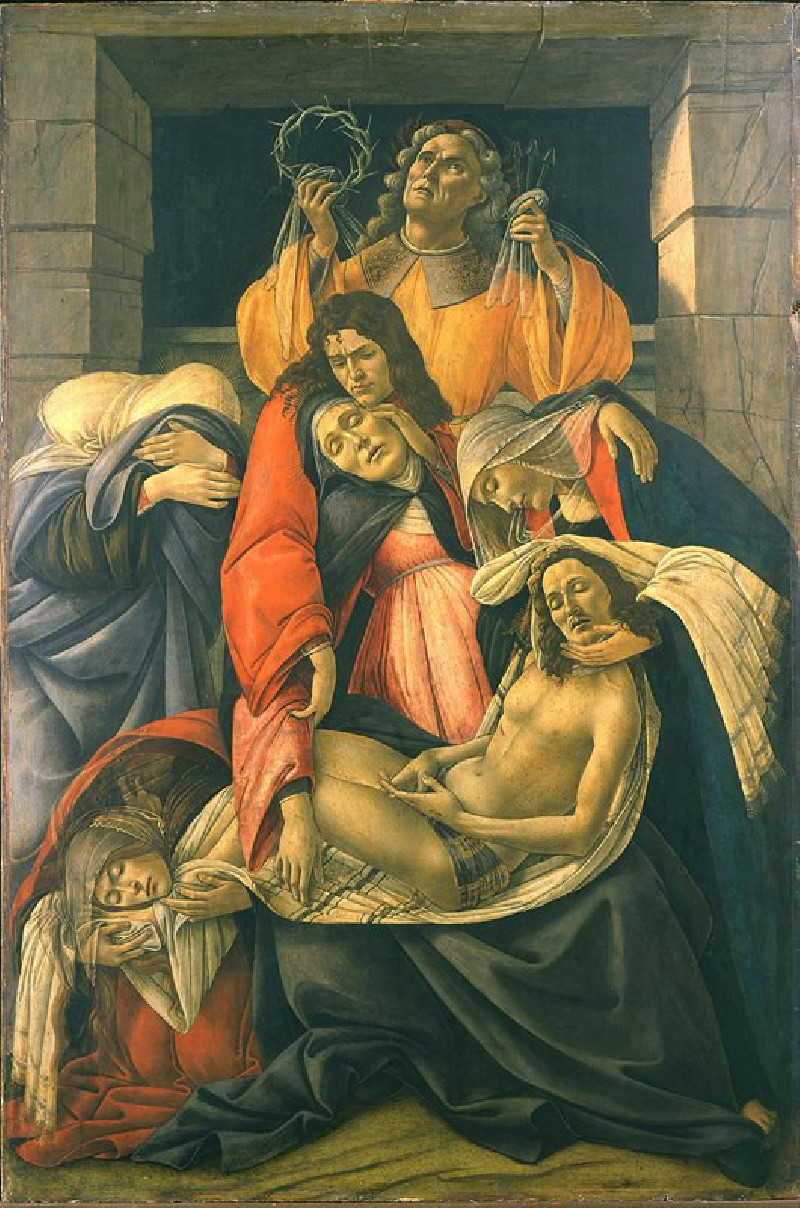 The Lamentation over the Dead Christ (1495 - 1500) reproduction of painting by Sandro Botticelli. ALL GICLEE PRINTS