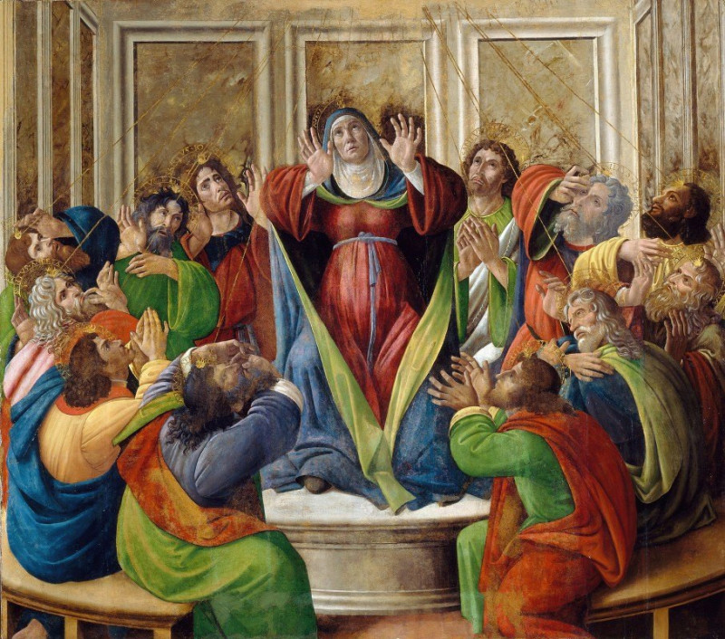 The Descent Of The Holy Ghost (1495-1505) reproduction of painting by Sandro Botticelli. ALL GICLEE PRINTS