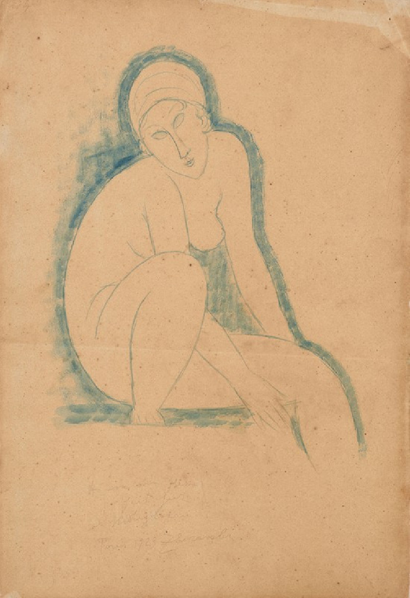 Amedeo Modigliani reprodukcija Nudo seduto (1913–1914), VISOS REPRODUKCIJOS , paveikslai, reprodukcijos internetu