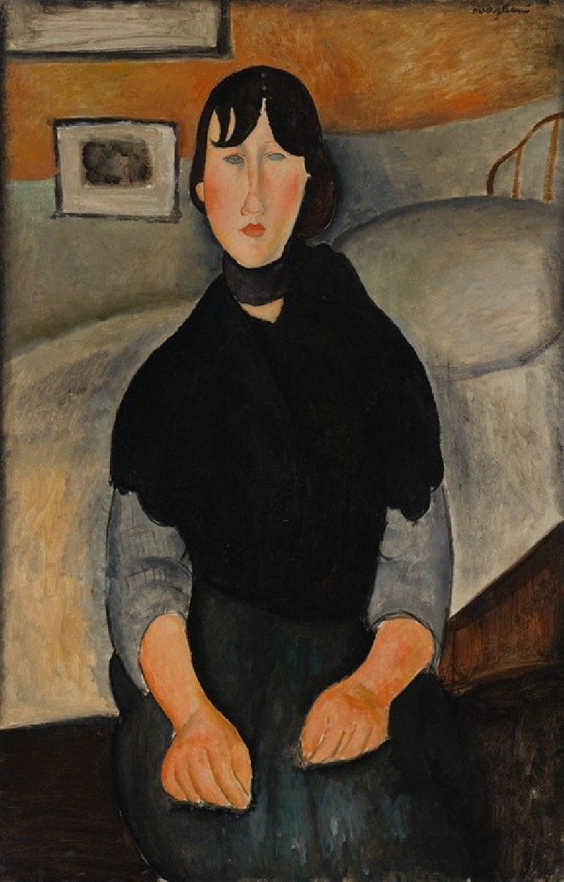 Young Woman of the People (1918) reproduction of painting by Amedeo Modigliani. ALL GICLEE PRINTS