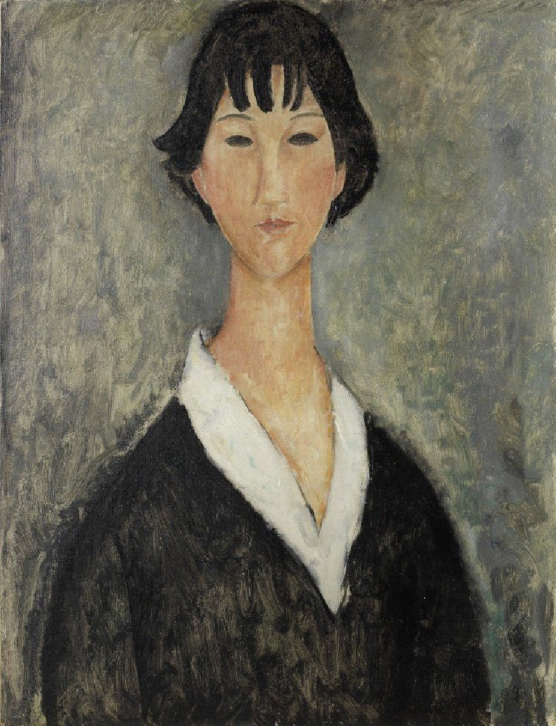 Amedeo Modigliani reprodukcija Jeune Fille Aux Cheveux Noirs, VISOS REPRODUKCIJOS , paveikslai, reprodukcijos internetu