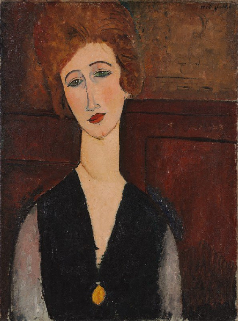 Portrait of a Woman (c. 1917-1918) reproduction of painting by Amedeo Modigliani. ALL GICLEE PRINTS